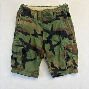 Gap Kids Boys Camouflage Cargo Shorts Size 6 Pockets Adjustable Waist